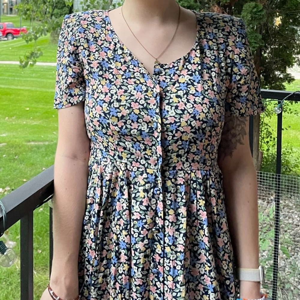 Vintage Retro Floral Maxi Dress